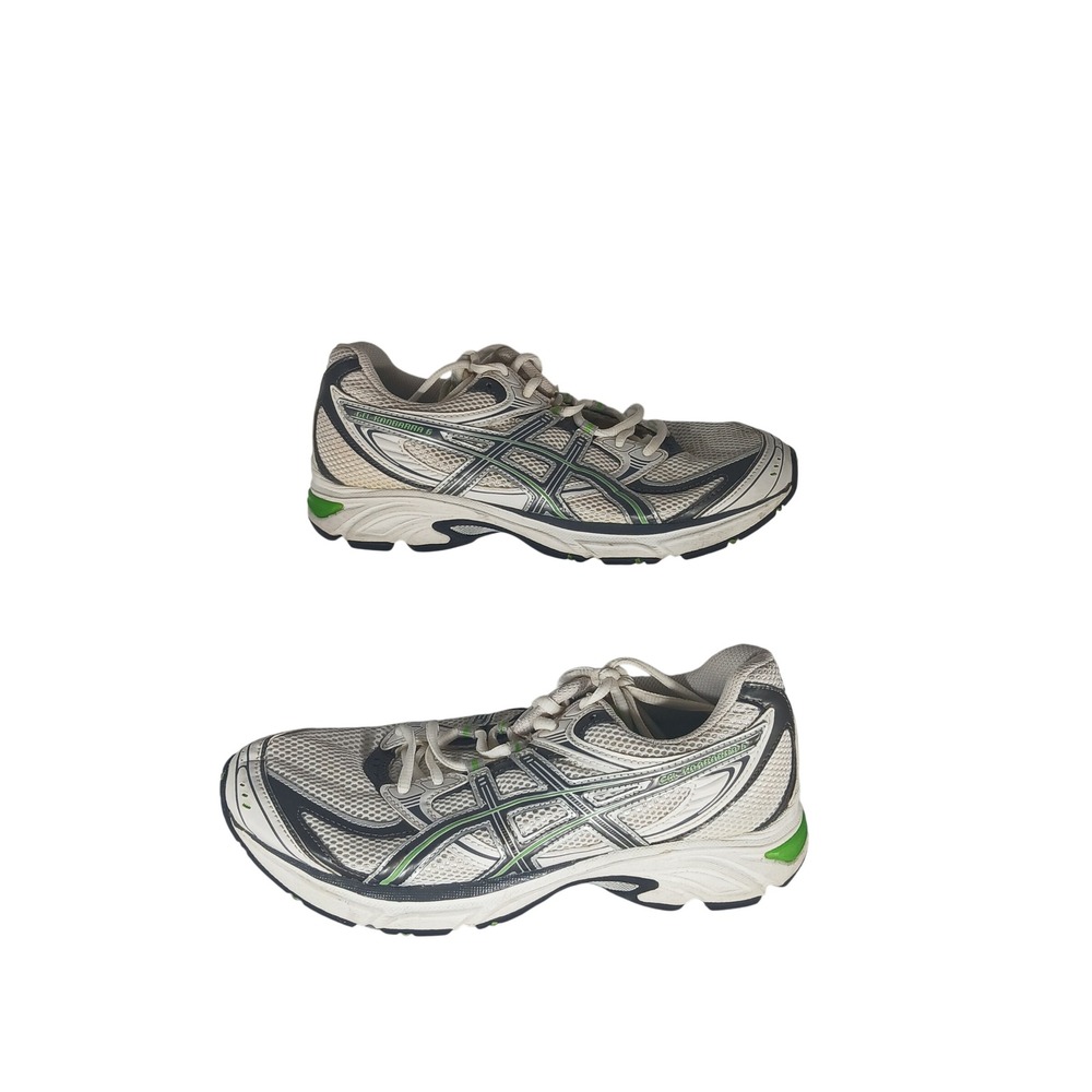 Asics Gel-Kandahar 5 Size 8 White Silver Lime Green Y2K Retro Runner T188N